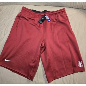 Stanford Cardinal Nike 2xl 2 Xl Practice Shorts Dark Red New Therma Baggy 868473